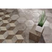 Fioranese Heritage exagona texture 2 grey vintage cementlap fagyallo gres padloburkolat greslap mediterran rusztikus loft kopottas nappali konyha furdo eloszoba terasz burkolat.jpg